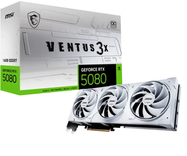 MSI VENTUS GEFORCE RTX 5080 16G 3X OC MSI VENTUS GEFORCE RTX 5080 16G 3X OC