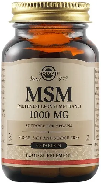 MSM, 1000 mg, 60 tablete, Solgar