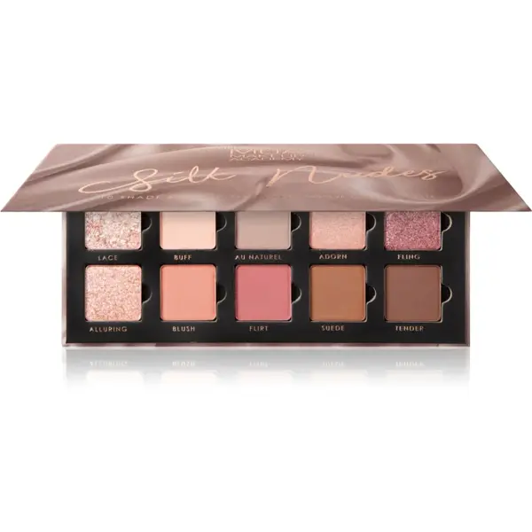 MUA Makeup Academy Eyeshadow Collection 10 Shade Palette paletă cu farduri de ochi culoare Silk Nudes 11 g