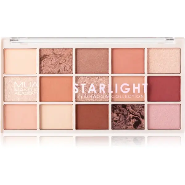 MUA Makeup Academy Eyeshadow Collection 15 Shade Palette paletă cu farduri de ochi culoare Starlight 12 g