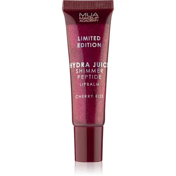 MUA Makeup Academy Hydra Juice Peptide Shimmer Lip Balm balsam de buze pentru stralucire culoare Chery Kiss 10 ml