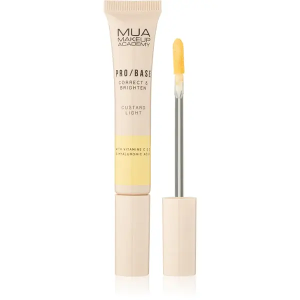 MUA Makeup Academy PRO/BASE Colour Corrector corector iluminator culoare Correct & Brighten – Custard Light 10 ml