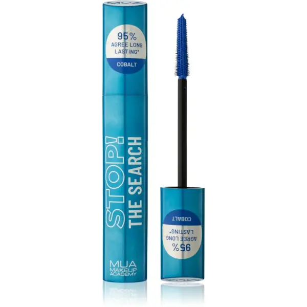 MUA Makeup Academy Stop The Search mascaral de lunga durata culoare Cobalt 12 ml
