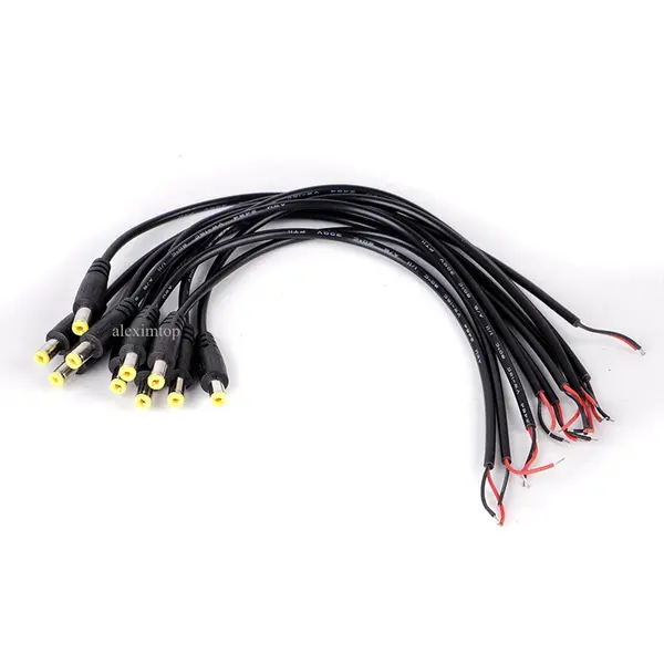 Mufa Alimentare DC 2,1/5,5mm Tata cu Cablu 100cm Engros