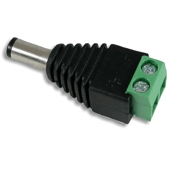 Mufă alimentare tată DC 5.5×2.1 mm cu șurub, 12V