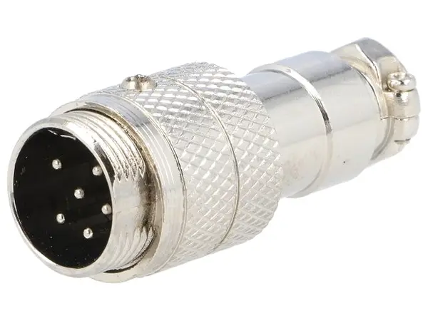 Mufă pentru microfoane tată PIN: 6 pe cablu drept