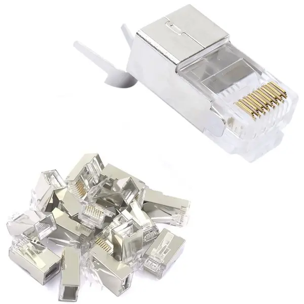 Mufa PNI RJ45 pentru cablu S/FTP Cat7 set cu 10 bucati PNI-RJ45C7X