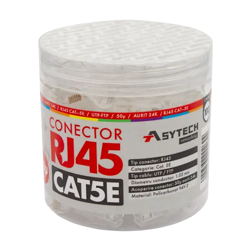 Mufa RJ-45 UTP Cat.5e (100 buc), 50u RJ45-CAT5E-50U-JAR