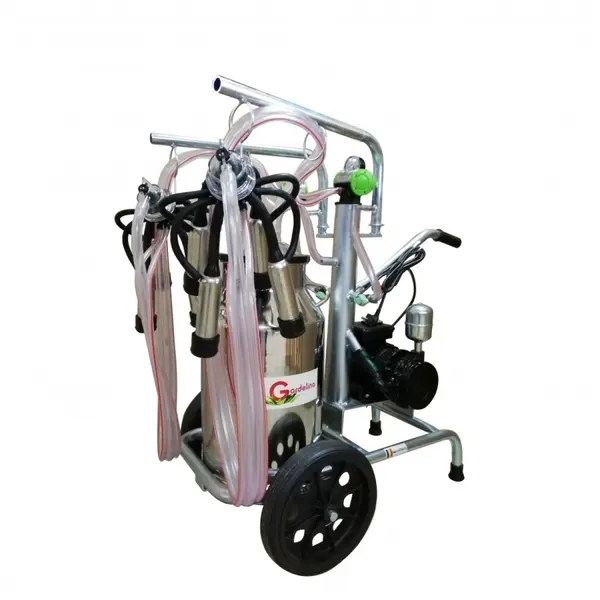 Mulgatoare Vaci Green Line 240 IN IC, 40L INOX, 2 posturi, 180 l/min, pahare inox,16-20 bovine pe ora