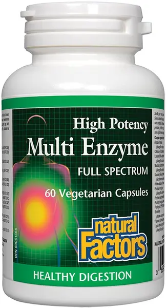 Multi Enzyme Full Spectrum, 450 mg, 60 capsule, Natural Factors