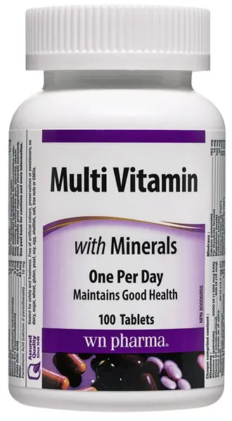 Multi Vitamin with Minerals, 100 tablete, Webber Naturals