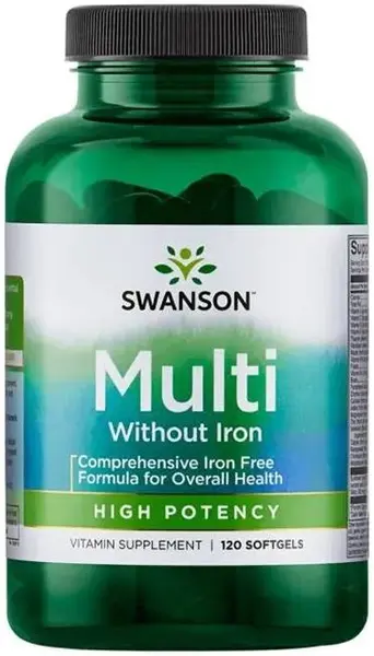 Multi without Iron, 120 capsule moi, Swanson