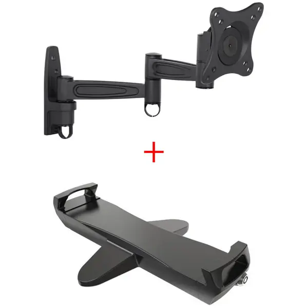 Multibrackets Suport tableta perete cu Multibrackets 3299 si Blackmount PAD29-01, securizat, rotabil 360grade, stanga-dreapta 90grade