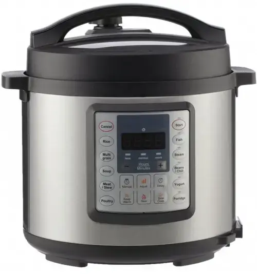 Multicooker Gorenje MC6MBK, 1000 W, 6 L, 15 Programe, Gatire cu presiune (Negru/Argintiu)