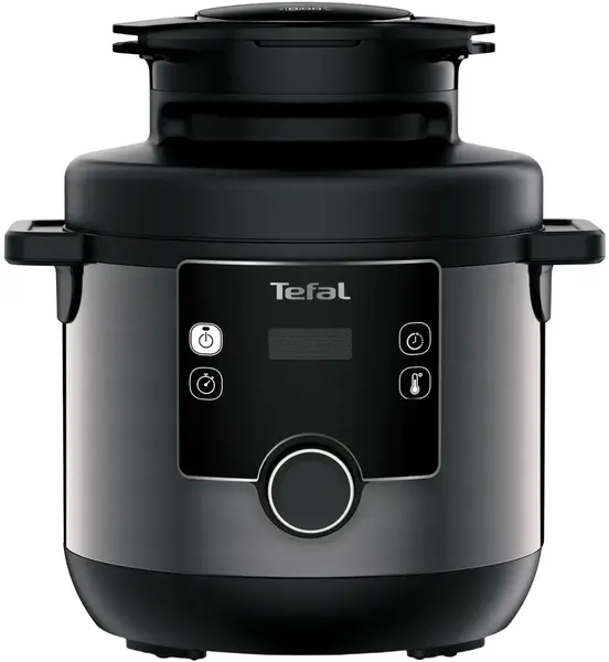 MulticookerTefal - Turbo Cuisine & Fry, 1200W, 10+5 programe, gri/negru