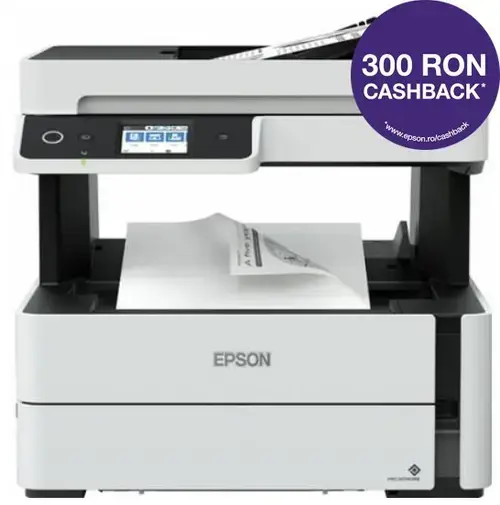 Multifunctional Epson EcoTank ET-M3180 Inkjet, A4, monocrom, Wi-Fi, Fax, ADF, Retea, USB, LCD