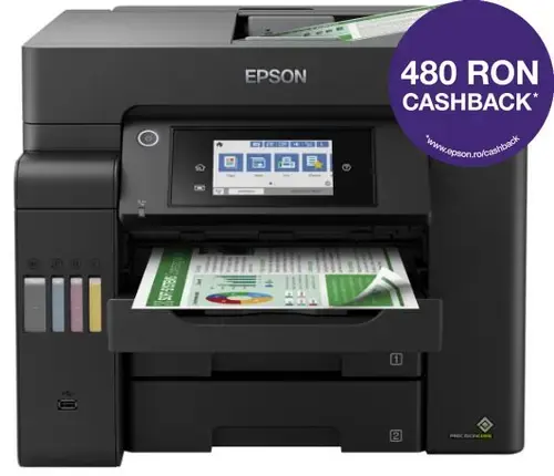 Multifunctional Epson L6550, A4, Fax, 32 ppm, Duplex, ADF, Retea, Wireless, CISS