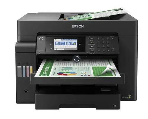 Multifunctional inkjet color Epson EcoTank L15150, Duplex, Retea, Wireless, A3 (Negru)