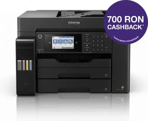 Multifunctional inkjet color Epson EcoTank L15160, Duplex, Retea, Wireless, A3 (Negru)