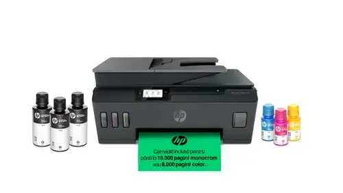 Multifunctional inkjet color HP Smart Tank 530 All-in-One, CISS, 11 ppm, A4, USB, Wi-Fi, ADF, Bluetooth (Negru)