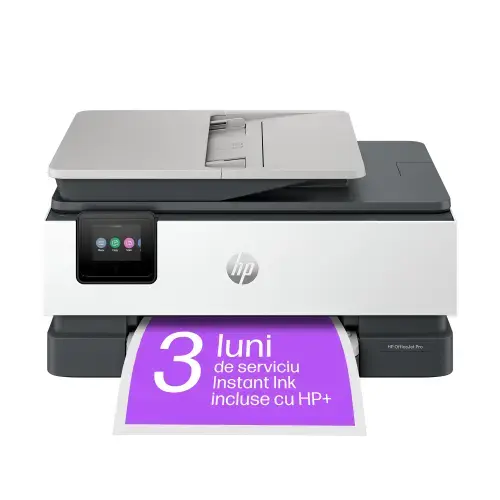 Multifunctional Inkjet HP OfficeJet Pro 8122e, A4, Color, 20 ppm, USB, Retea, Wireless (Negru/Alb)