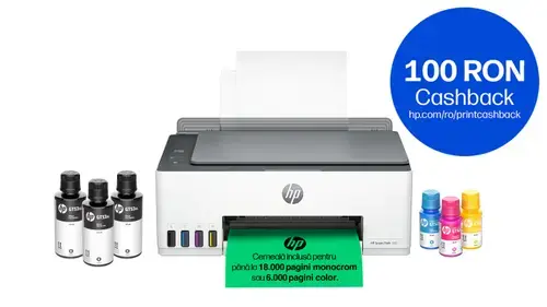 Multifunctional inkjet HP Smart Tank 580 AiO, A4, CISS, Wireless (Alb/Gri)