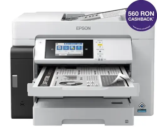Multifunctional Monocrom Epson EcoTank Pro M15180, A3, Duplex, Retea, Wi-Fi