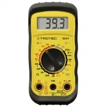 Multimetru digital Trotec BE47, Protectie CAT II 600 V /CAT III 300 V, Functie de testare dioda si baterie
