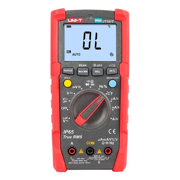 Multimetru digital True RMS cu protecție IP65 și măsurare temperatură, UNI-T UT191T