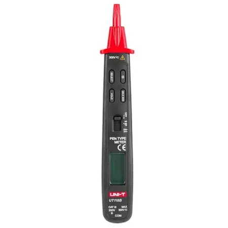 Multimetru Digital Uni-T UT118B, Tip Creion, Autoscalare, Capacitate 3mF, Detectie Tensiune 220V, LED Iluminare