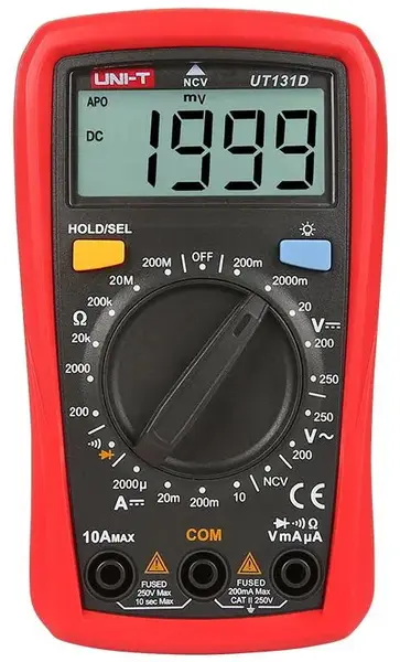 Multimetru Digital UNI-T UT131D (Negru/Rosu)