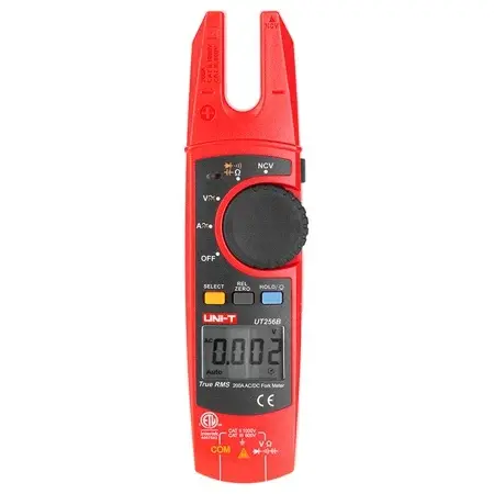 Multimetru Digital Uni-T UT256B, Tip Furca, True RMS, 200A AC DC, Capacitate 60mF, NCV, Oprire Automata