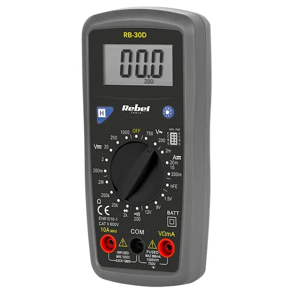 Multimetru universal cu afișaj iluminat, RB-30D Rebel