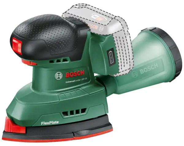Multitool cu acumulator Bosch - Universal Sander, 18V-10, fără baterie