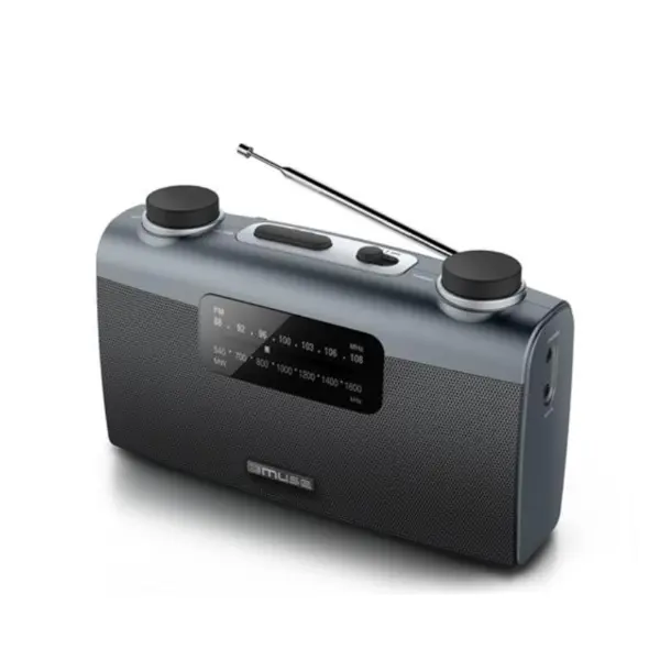 MUSE Radio portabil MUSE M-058 R, FM/MW, antena telescopica, maner de transport, Negru (M058R)