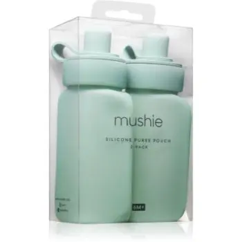 Mushie Silicone Puree Pouch recipiente din silicon reutilizabile pentru piure