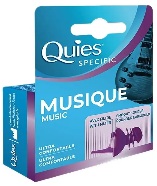 Musique Dopuri de urechi din silicon cu izolare fonică, 18 dB, 1 pereche, Quies