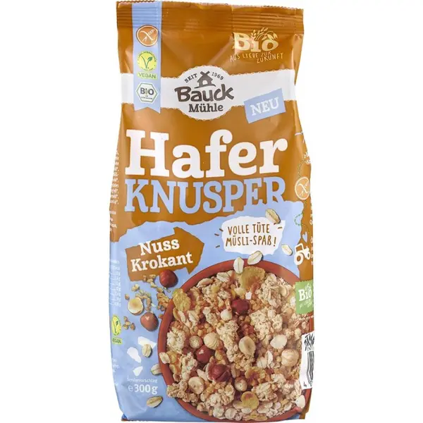 Musli crocant cu ovaz si nuci fara gluten, eco - 300 g