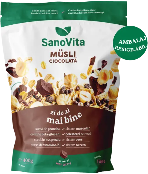 Musli cu ciocolata, 400g, SanoVita