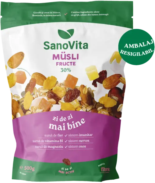Musli cu fructe, 500g, SanoVita