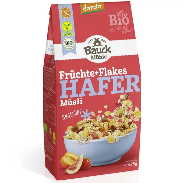 Musli cu fructe si fulgi de ovaz fara gluten demeter, eco - 425 g