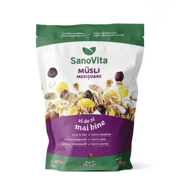 Musli cu Merisoare, Sanovita Zipper, 400 g
