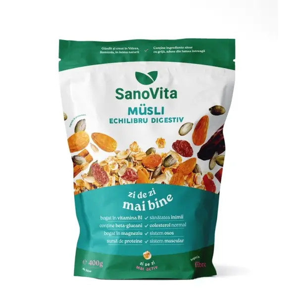 Musli Echilibru Digestiv, Sanovita Zipper, 400 g