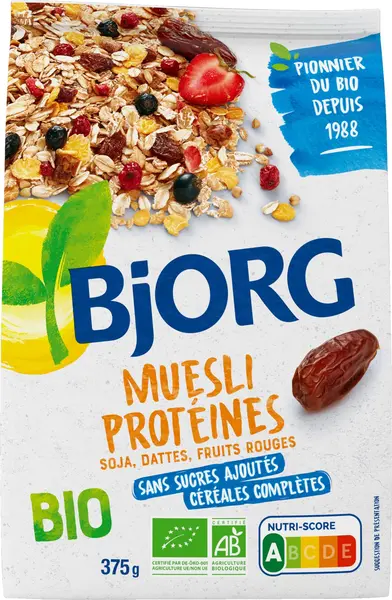 Musli proteic organic, 375 g, Bjorg