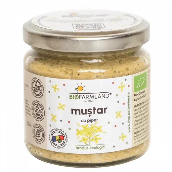 Mustar cu Piper ecologic - 195g