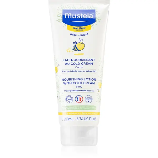 Mustela Bébé Nourishing Lotion Wih Cold Cream loțiune de corp hidratantă contine emulsie Cold cream 200 ml