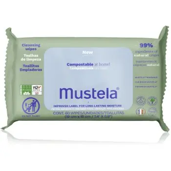 Mustela Compostable at Home Cleansing Wipes servetele pentru curatare produs parfumat