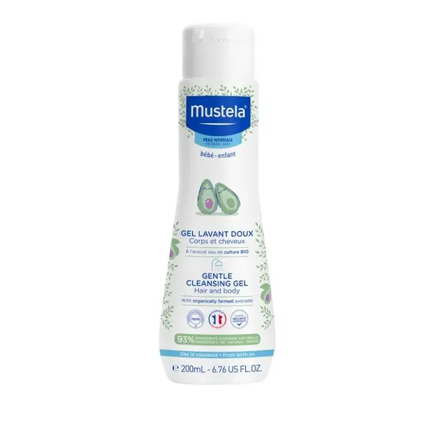 Mustela Gel de spălare delicat pentru păr și corp Volum 750 ml