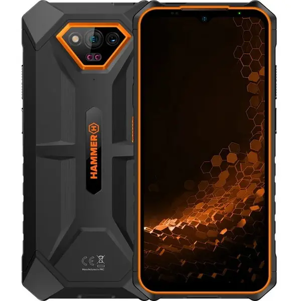 Myphone Telefon Hammer Iron V, IP69, 4G,6.5 inch, 6GB RAM, 64GB, 8MP, 50MP+24MP, 6320mAh, Orange