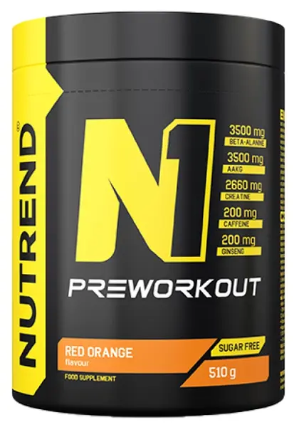 N1 Pre-Workout, portocală roșie, 510 g, Nutrend